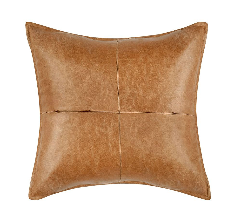 Gaona Leather Pillow Cover | Pottery Barn (US)