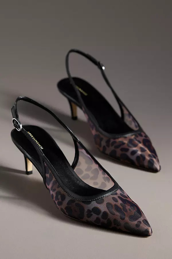 By Anthropologie Mesh Slingback Kitten Heels | Anthropologie (US)