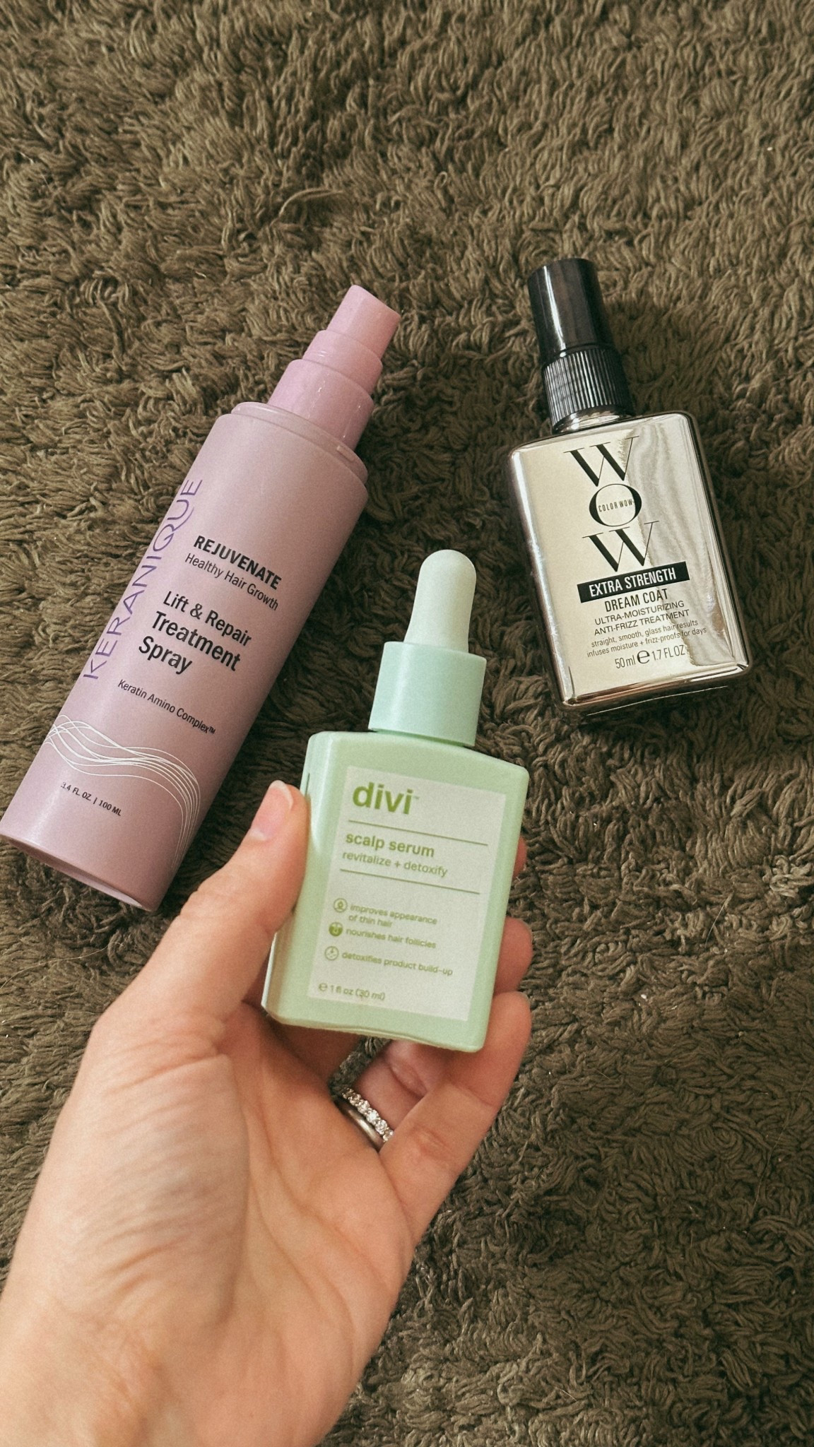 Hair must-haves for healthier, stronger strands!✨ These are my go-to products for scalp care, repair, and frizz control:  
✔️ Divi Scalp Serum: Detoxifies and nourishes for stronger hair growth  
✔️ Keranique Lift & Repair Spray: Adds volume while strengthening  
✔️ Color Wow Dream Coat Extra Strength: Fights frizz and gives that glass-hair effect  

On sale just for today! AMAZON SPRING SALE 
Find them all here! 

#LTKBeauty #LTKSaleAlert #LTKStyleTip
