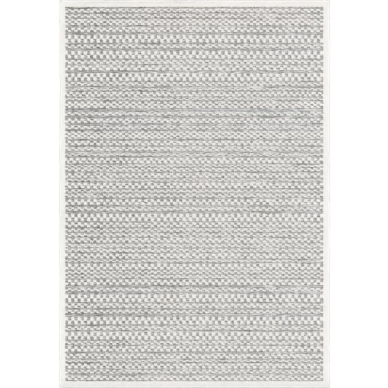 Striped White Indoor/Outdoor Area Rug | Wayfair Professional