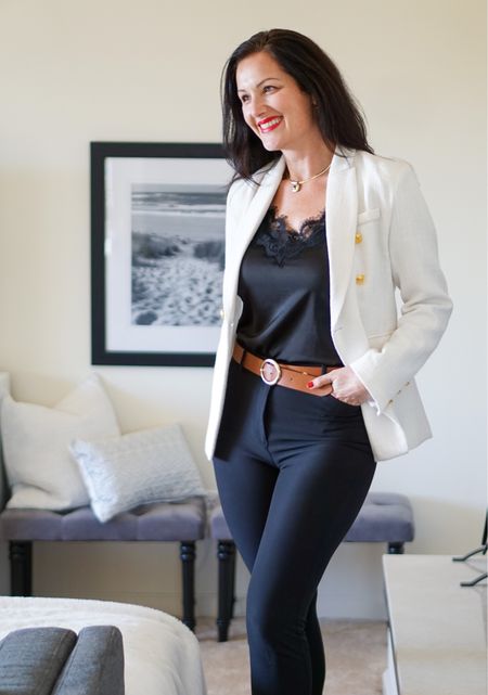An easy way to elevate your Fall fashion is with a chic blazer and monochromatic look. #falloutfits #fallfashion #jackets #pants #workwear #oldmoneystyle #classyoutfits #budgetfriendly

#LTKworkwear #LTKSeasonal #LTKfindsunder100