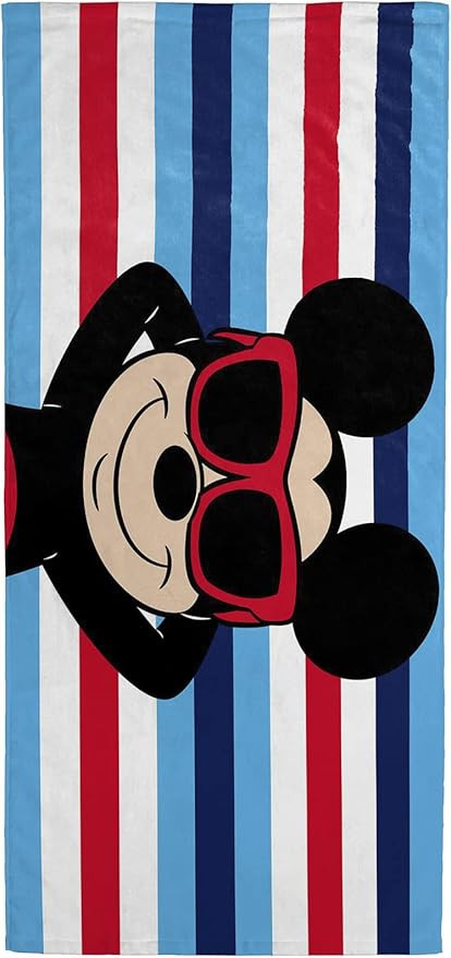 Jay Franco Disney Mickey Mouse Summer Starts Here Bath/Pool/Beach Towel - Super Soft & Absorbent ... | Amazon (US)