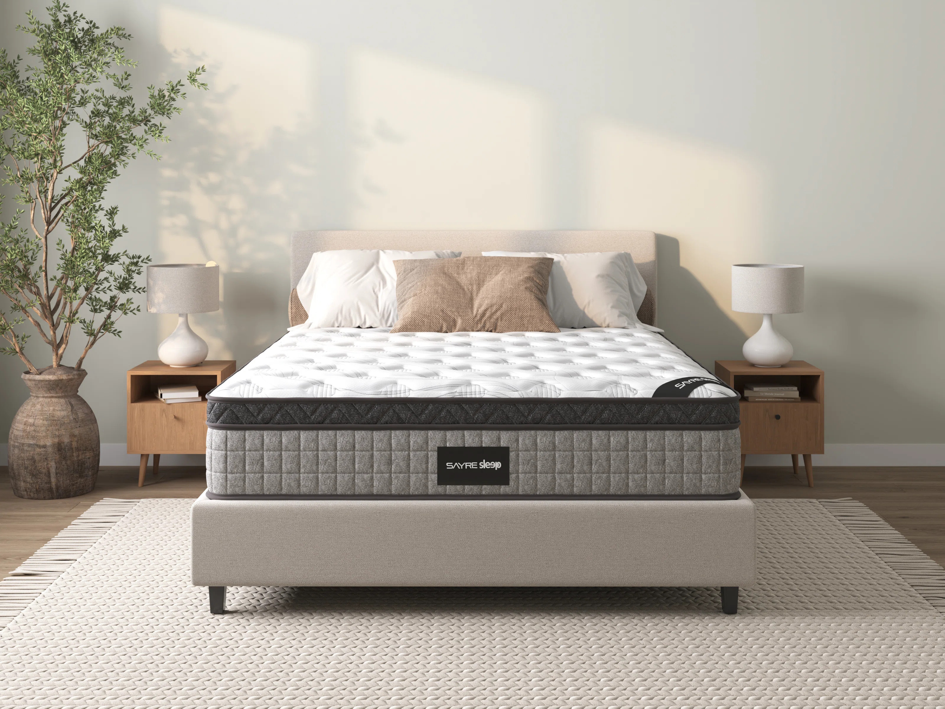 Alwyn Home Assembled in USA - Rhuddlan Innerspring Hybrid and Cooling Gel Memory Foam Mattress, P... | Wayfair North America