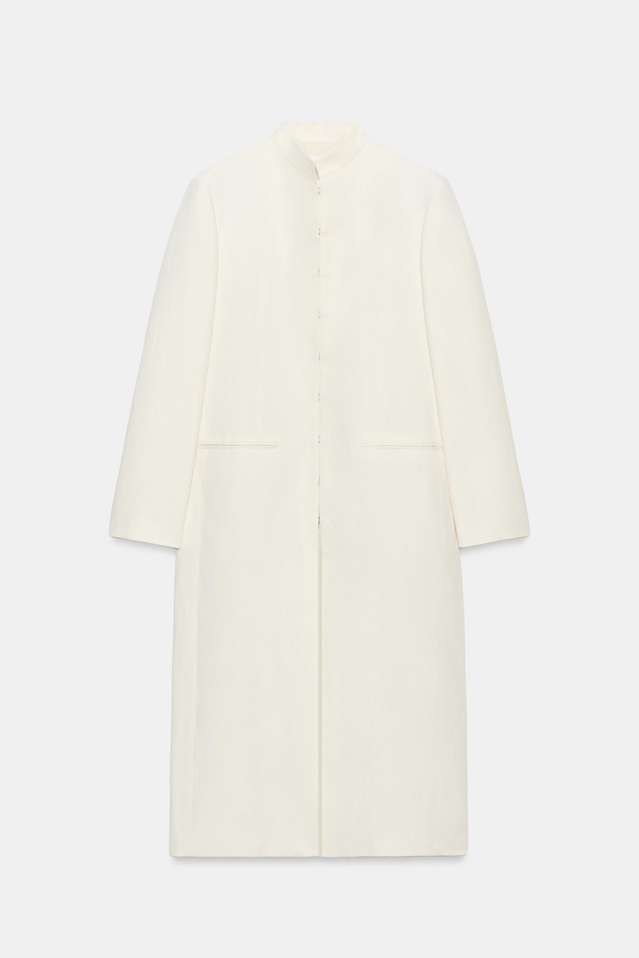 LINEN BLEND FROCK COAT ZW COLLECTION | Zara US