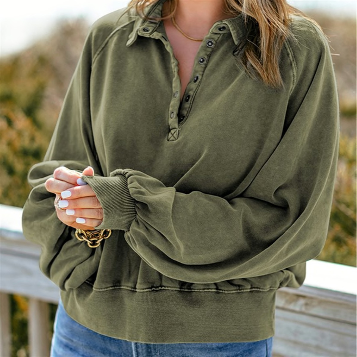 Vintage Wash Pullover | S-2X | Jane