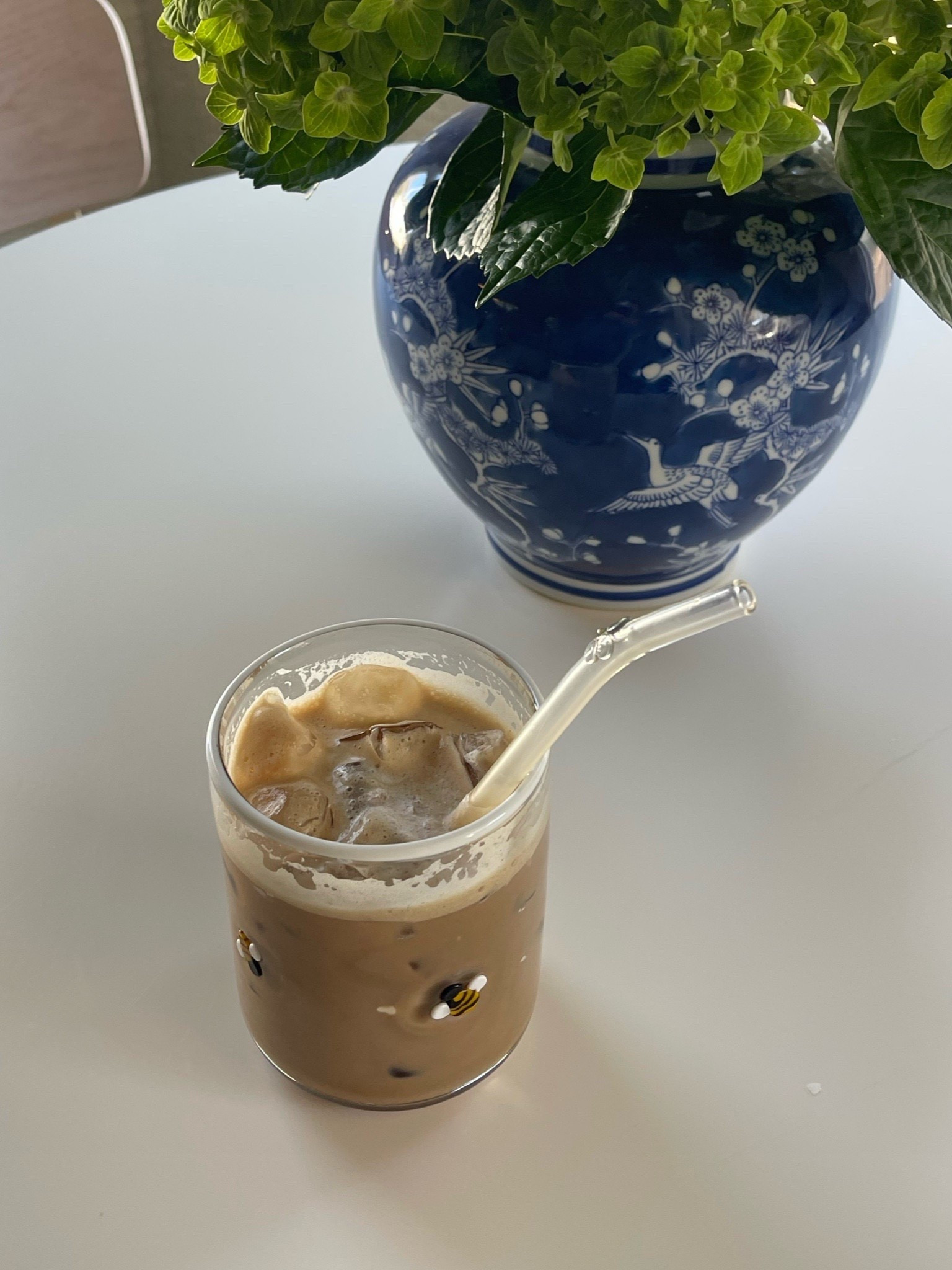 [2/11/26] icon juice glass from @Anthropologie cutest little bee 🐝 detailing, perfect for spring! my glass straw is from amazon and comes in a pack of 6! it has a little flower on it!

#LTKHome #LTKmorningroutine #LTKSeasonal