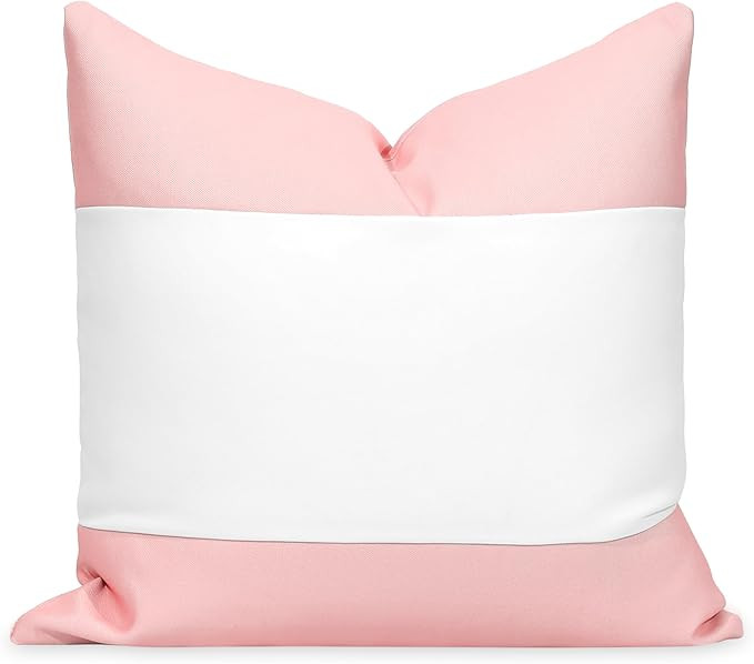 Hofdeco Premium Coastal Patio Indoor Outdoor Throw Pillow Cover Only, 20"x20" Water Repellent for... | Amazon (US)