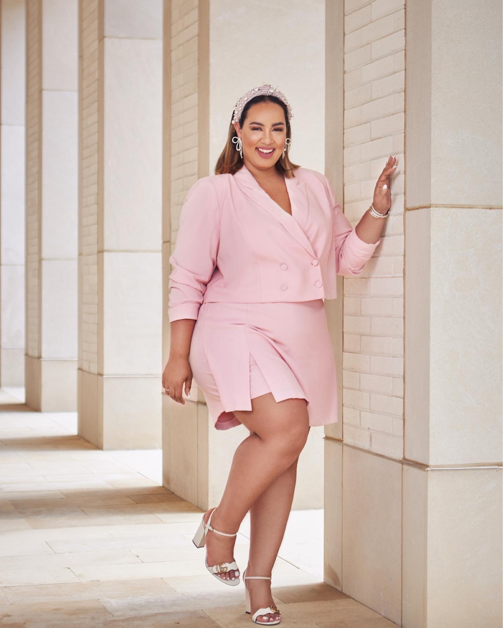 Link, set, suit, skirt, cropped blazer, barbie core, preppy, eloquii, skort, size 18 20 

#LTKcurves #LTKworkwear