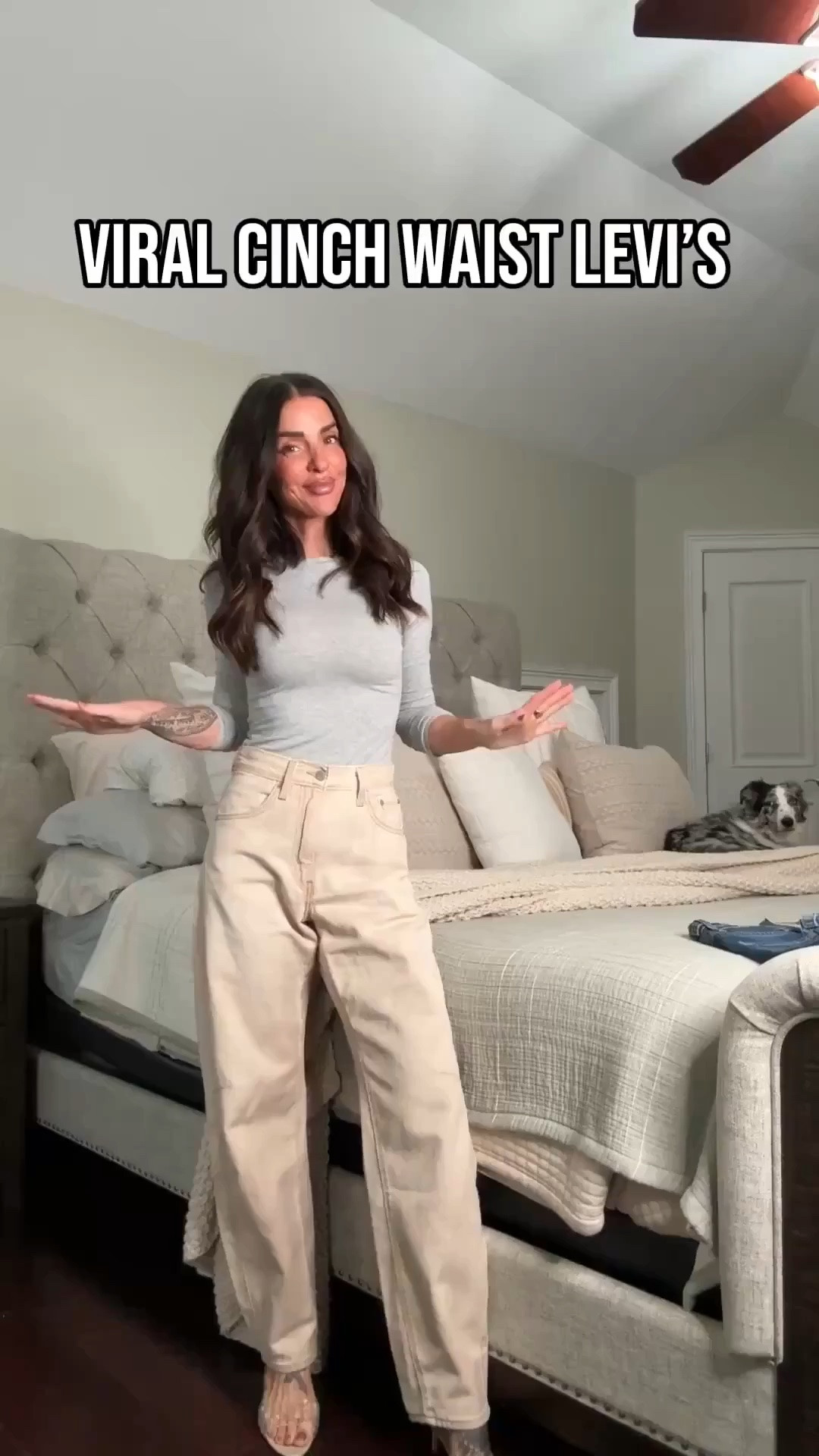 Prime day deal! The viral cinch waist Levi’s, now in a barrel leg ✨
Swooning over this fit—and yes, they’re on sale Wearing size 23