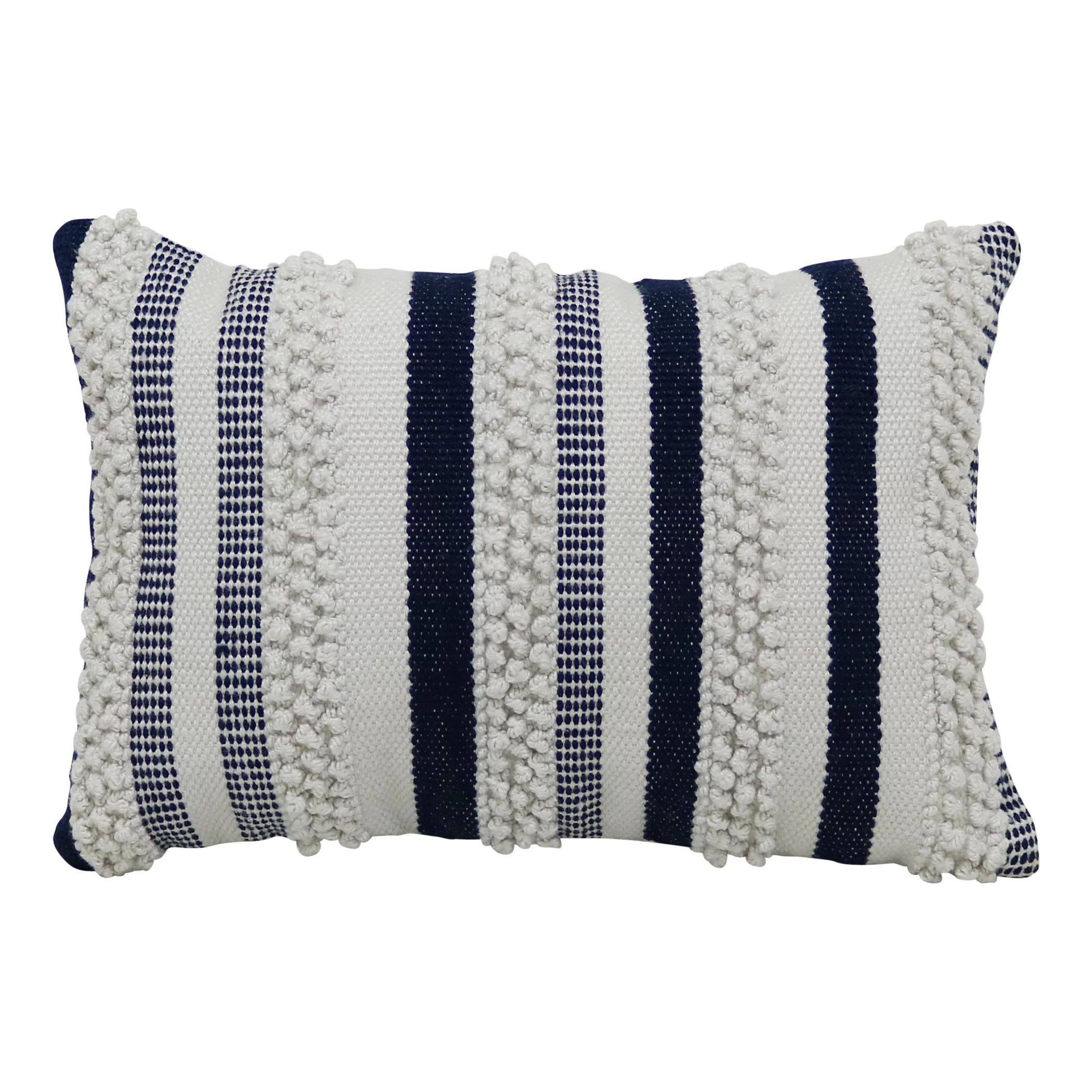 Better Homes & Gardens 13" x 19" Outdoor Toss Pillow, Blue Woven - Walmart.com | Walmart (US)