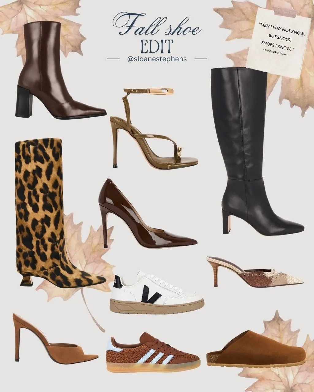 The ultimate fall shoe edit 👢✨

From chic knee-high boots to everyday sneakers and cozy slides — these fall staples pair perfectly with any outfit. A mix of timeless neutrals, bold textures, and luxe details.


#FallShoes #FallStyle #FallFashion #BootSeason #ShoeLover #FallOutfitInspo #LuxuryStyle #LTKFashion #FallWardrobe #ShoeAddict #FallEssentials #OOTDFashion #LTKStyle #TrendingNow #FallEdit

#LTKSeasonal