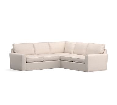 Pearce Square Arm Slipcovered 2 Piece L-Sectional | Pottery Barn (US)