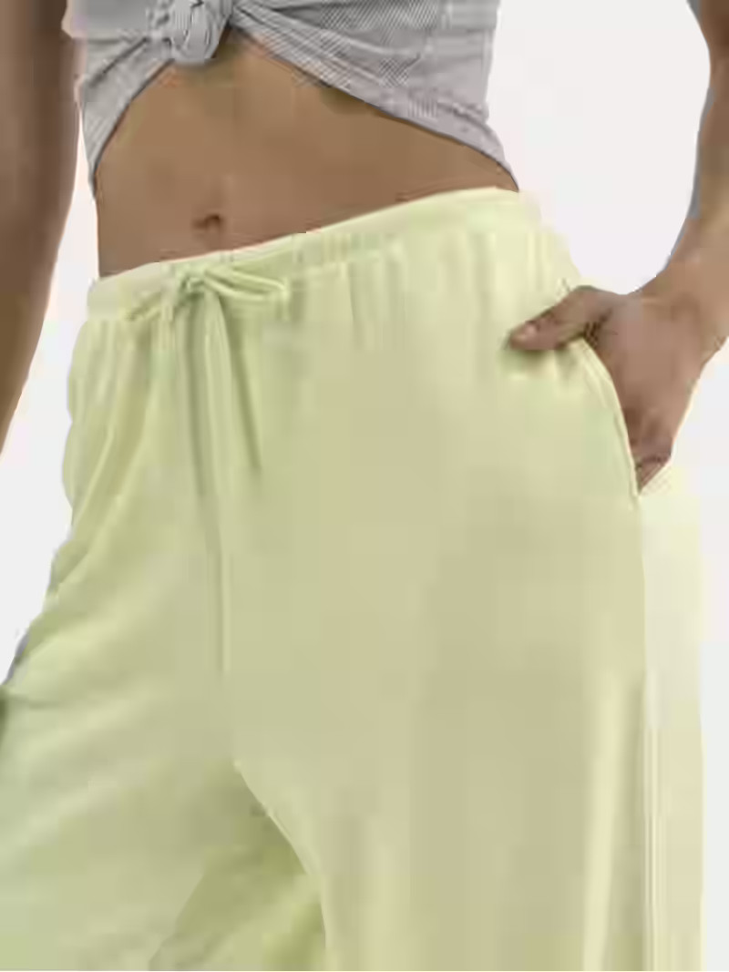 No Boundaries French Terry Lounge Pants with Wide Leg, Women's, Sizes XXS-XXL | Walmart (US)