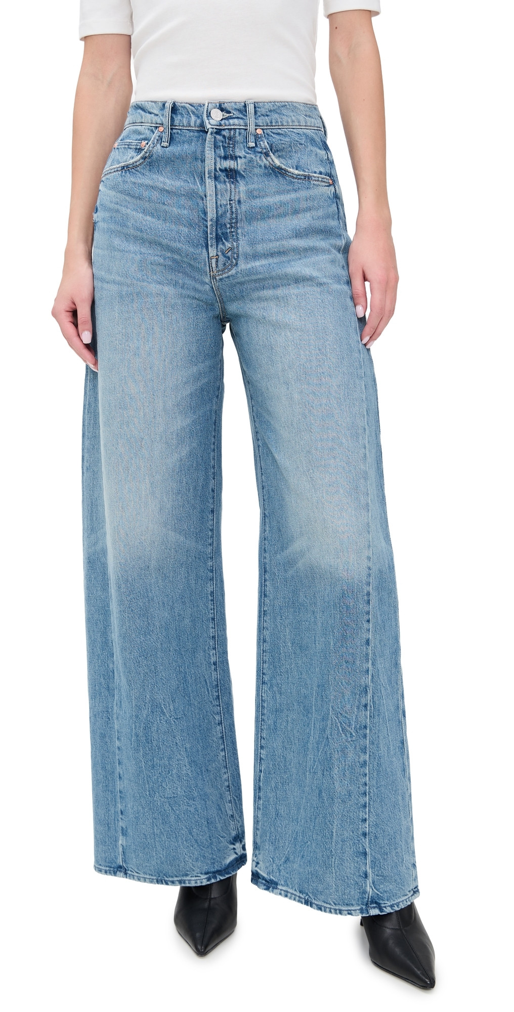 MOTHER The Pipe Dream Button Sneak Jeans Folk Star 23 | Shopbop