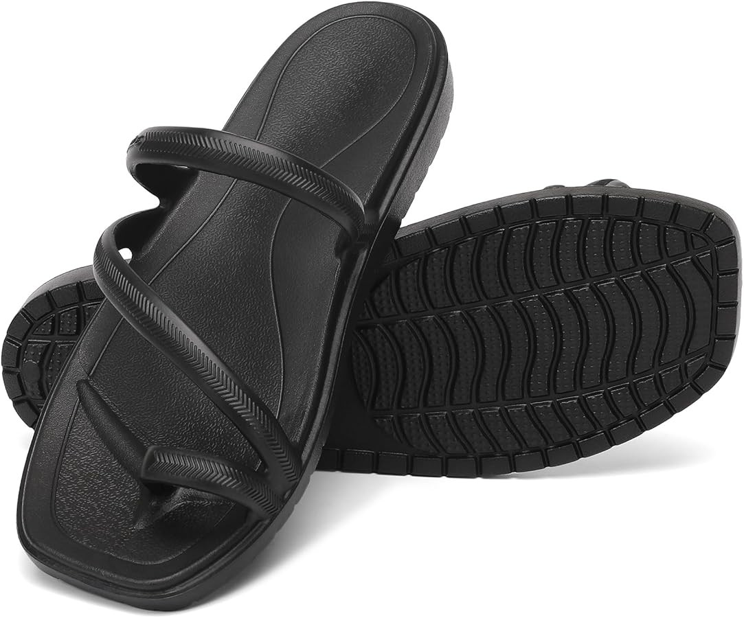 Flip Flops for Women Arch Support Comfortable Thong Sandals with Square Toe & Lightweight Cushion... | Amazon (US)