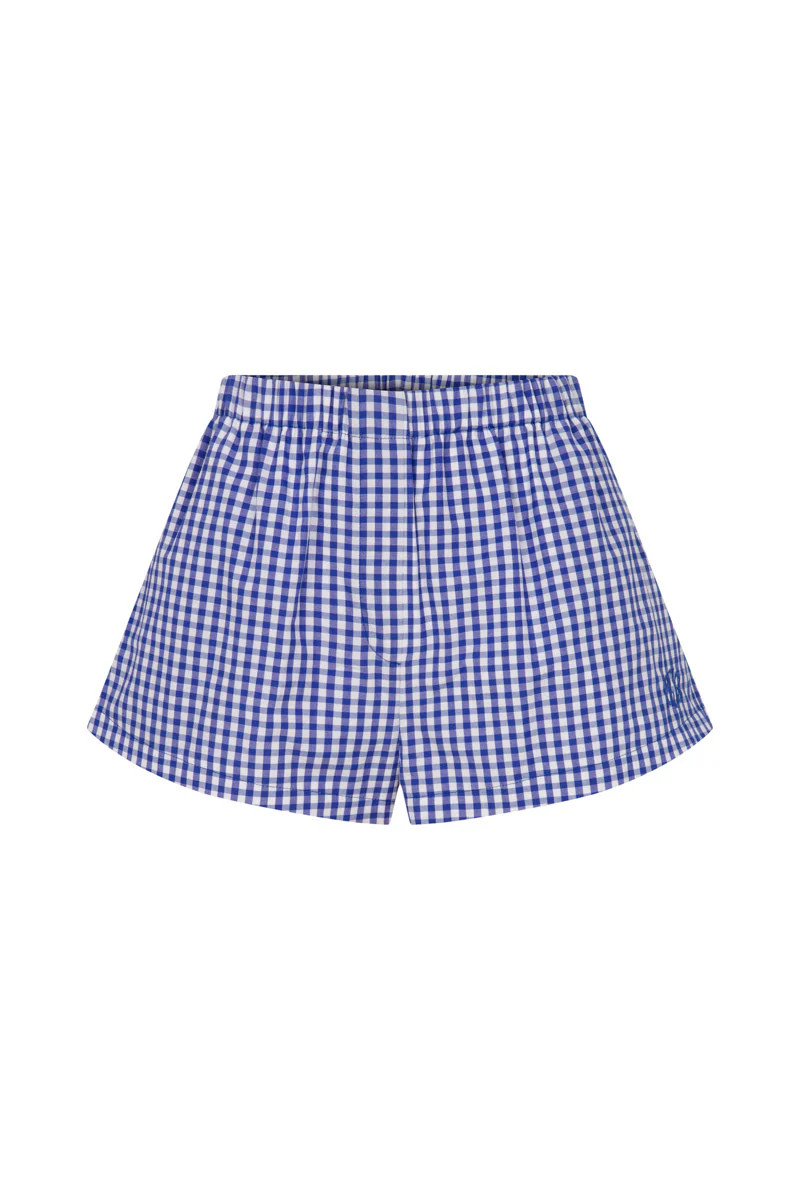 POPLIN GINGHAM BOXER SHORTS WITH LACE TRIM | TAGG | CULT MIA | CULT MIA UK LTD