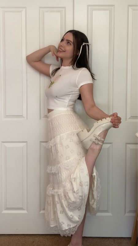 Cute spring outfit inspo!🫶

Top & skirt are from yesstyle, just posted a yesstyle haul on YouTube @sequinsandsatin if you want to go watch that😘

Sizing:
32DDD, 26/27 waist, 5”5
- skirt is “one size”, I would say it fits a medium or smaller (linking a similar option with more sizes)
- wearing a medium in top, size up if you have a larger bust

Spring outfits / spring 2024 / spring outfits 2024 / spring fashion / spring style / skirt outfits / midi skirt outfits / girly outfits / Mary Jane outfits / crop top outfits


#LTKfindsunder50 #LTKstyletip #LTKfindsunder100