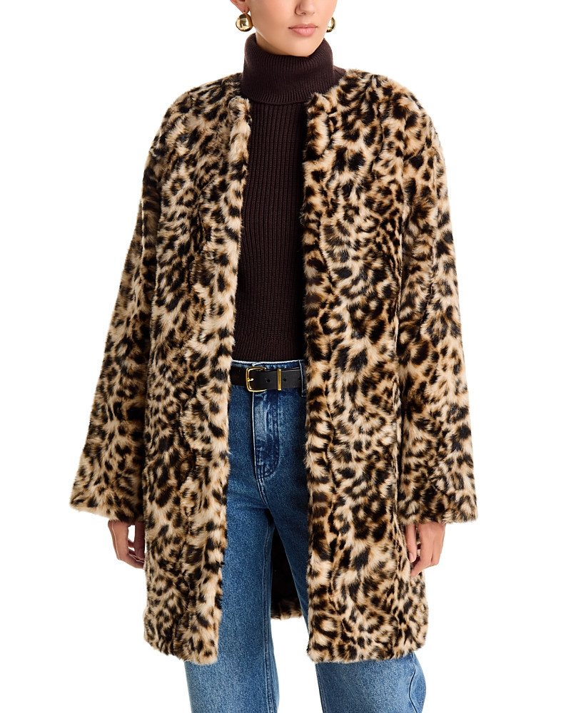Michael Kors Faux Fur Leopard Print Coat | Bloomingdale's (US)