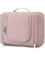 BAGSMART Toiletry Bag Travel Bag with Hanging Hook, Water-resistant Makeup Cosmetic Bag Travel Or... | Amazon (US)