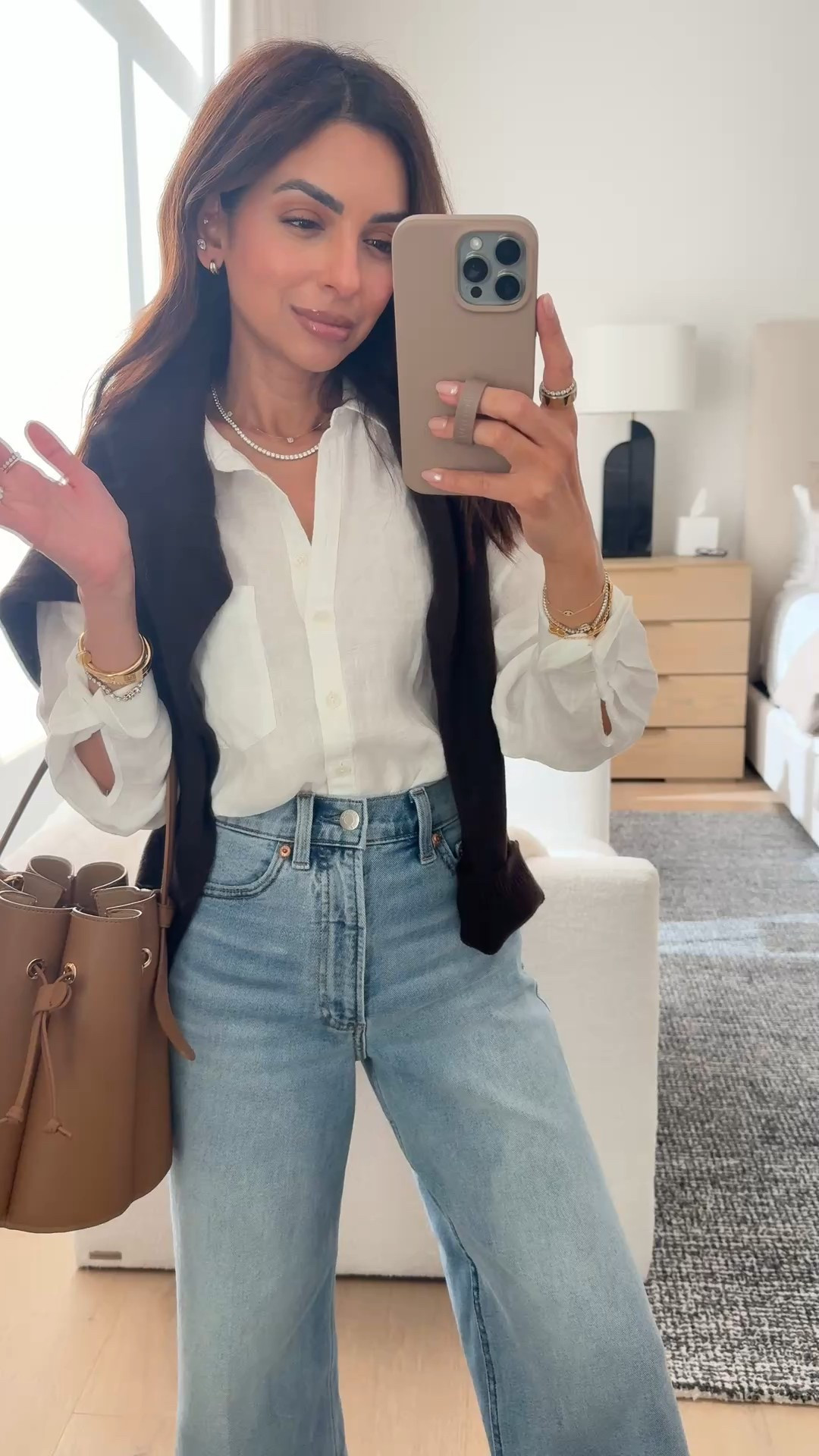 Classic outfits always on repeat! This denim is a TOP pick this year and I love a classic white button down. I did size 24 in denim (TTS) & xs in linen button down 

#LTKPetite #LTKmomlife #LTKootd
