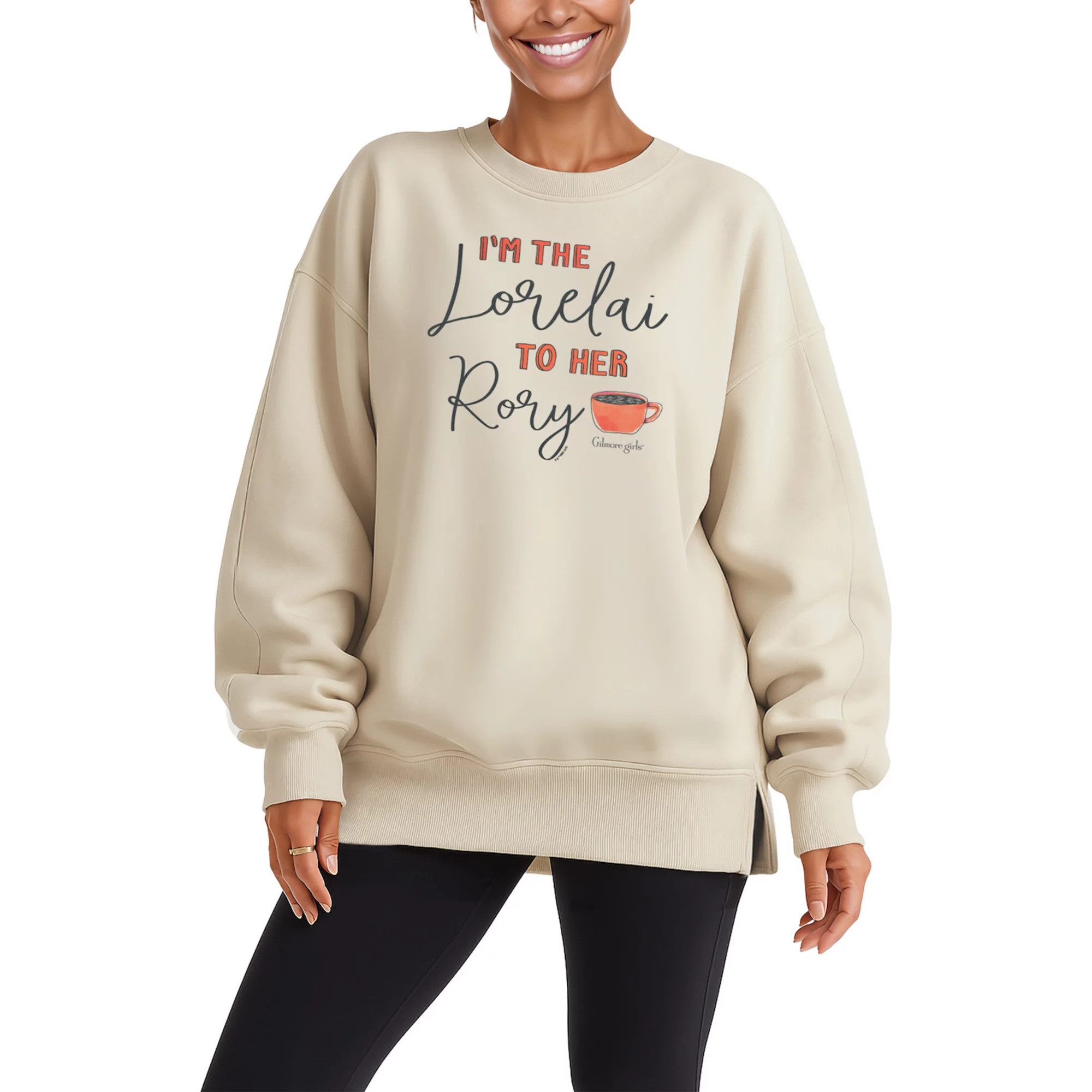 Women's Gilmore Girls I'm The Lorelai Oversized Fleece Crew Sweatshirt | Kohl's