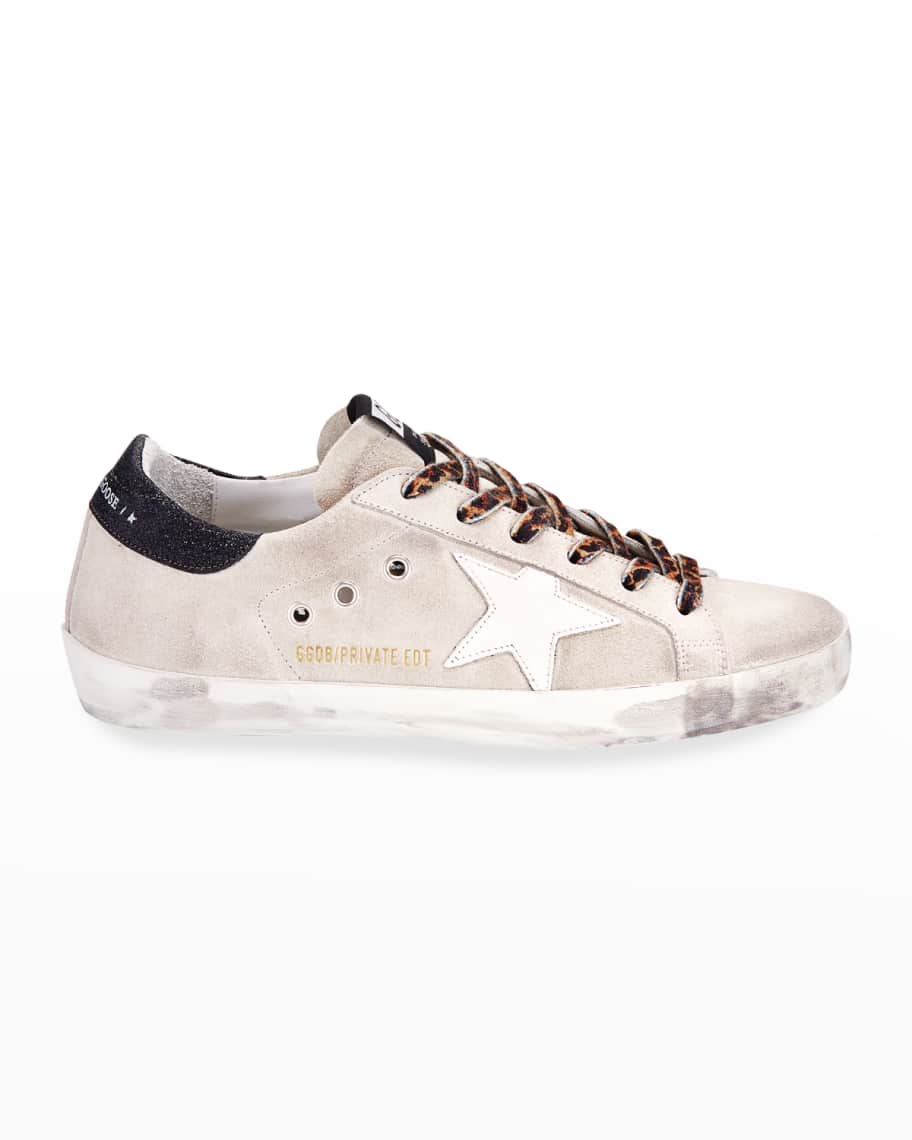 Golden Goose Superstar Suede and Leopard Sneakers | Neiman Marcus