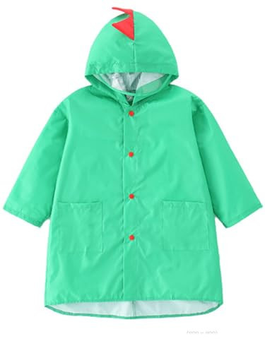 YIQAUMA Boys Girls Toddler Raincoat Kids Waterproof Rain Jacket Hooded Slicker Cartoon Rain Wear (US, Age, 1 Year, 2 Years, Green) | Amazon (US)