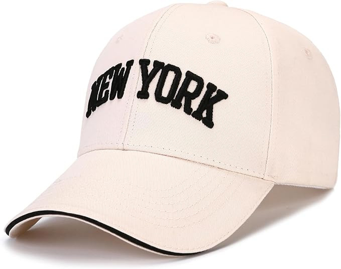 Classic Baseball Cap New York Embroidery 100% Cotton Adjustable Dad Hat Men and Women 2 | Amazon (US)