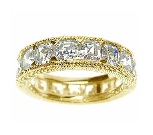 Judith Ripka Sterling 14K-Clad Diamonique Eternity Ring | QVC