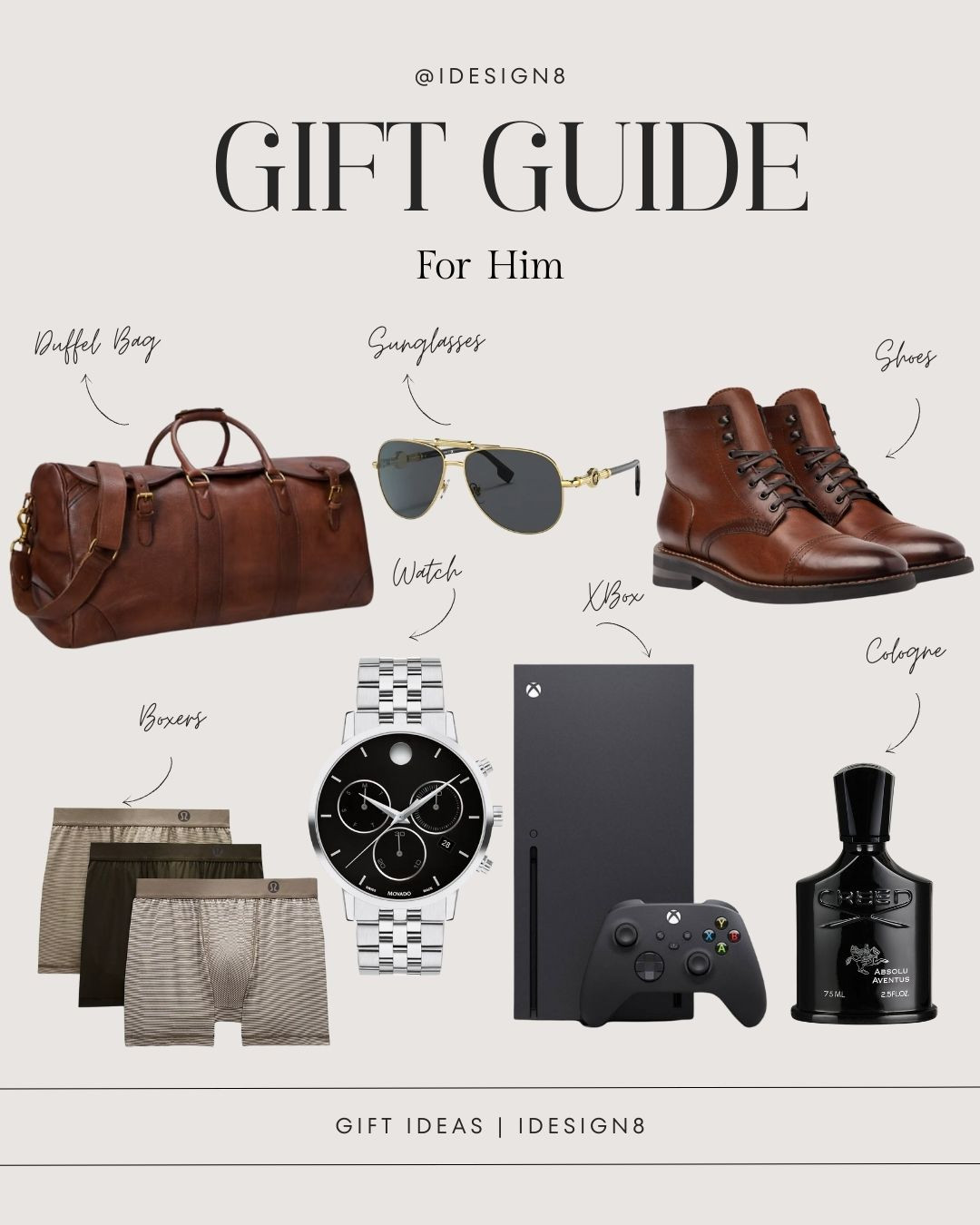 Gift Ideas for Him 
---
#GiftIdeasforHim #MenGiftIdeas #GiftIdeasforMen #GiftGuides #ChristmasGiftIdeas 

 #LTKGiftGuide #LTKHoliday #LTKMens