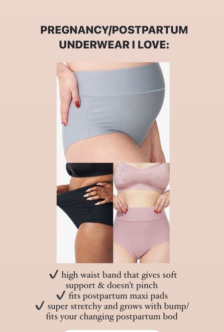 Pregnancy and postpartum underwear I love!  

#LTKBaby #LTKFamily #LTKBump