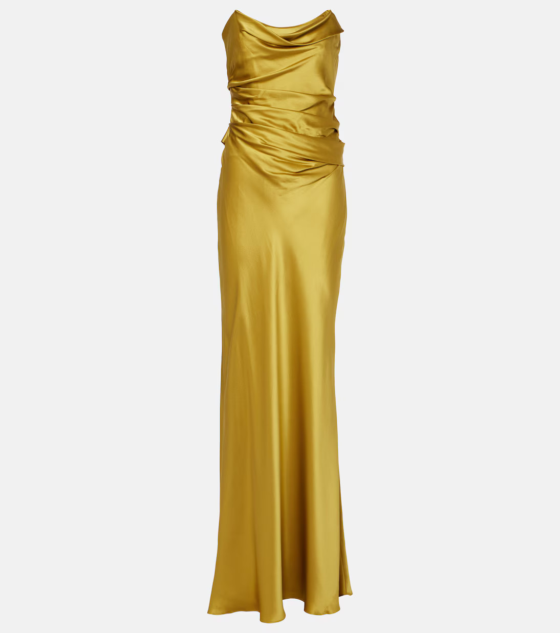 Silk satin bustier gown | Mytheresa (UK)