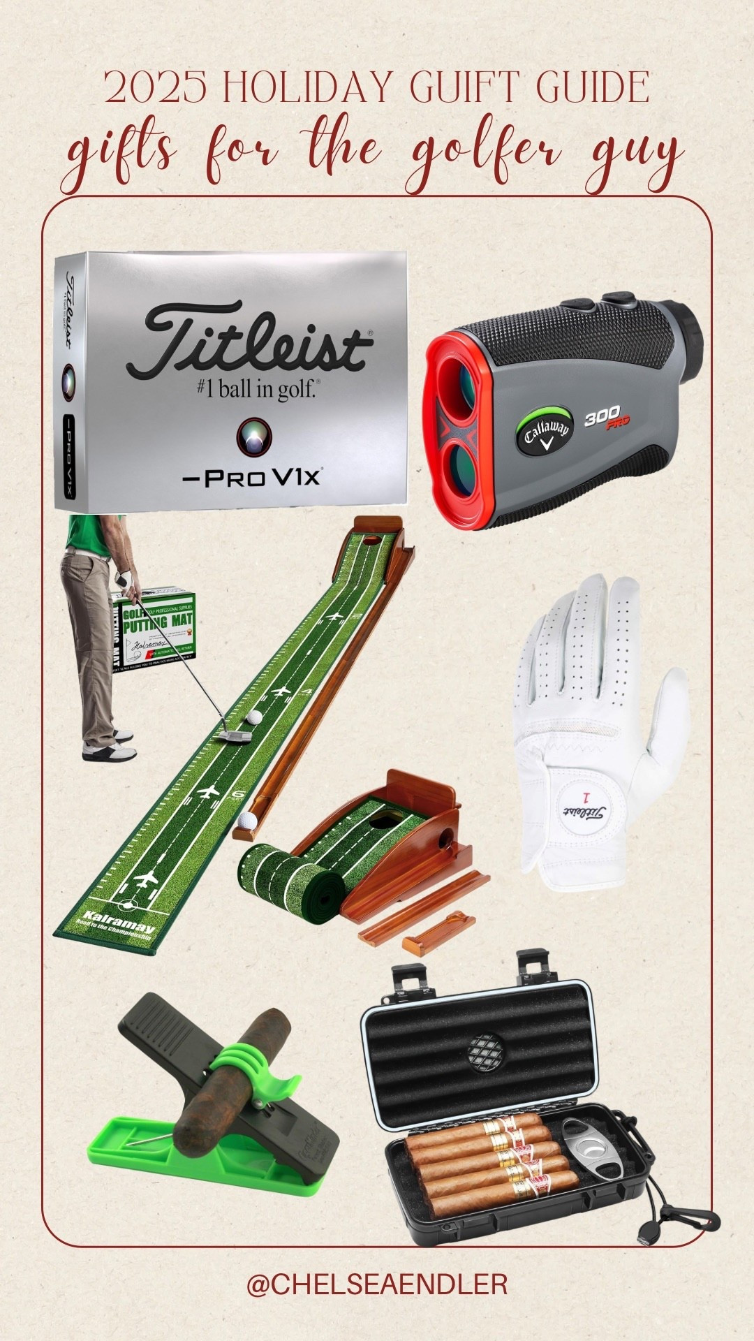 The holiday gift guide for the guy who loves golf! And trust me, it matter’s the type of golf balls that you get him. 

#holidaygiftguide #giftsforhim #golfergifts #golfballs #cigarsaccessories #cigargifts #giftsforboyfriend #giftsforhusband #giftsfordad #guygifts

#LTKHoliday #LTKGiftGuide #LTKMens
