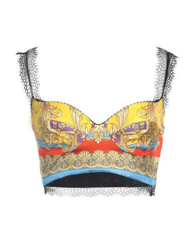 Versace Woman Top Yellow Size 2 Polyamide, Elastane | YOOX (US)
