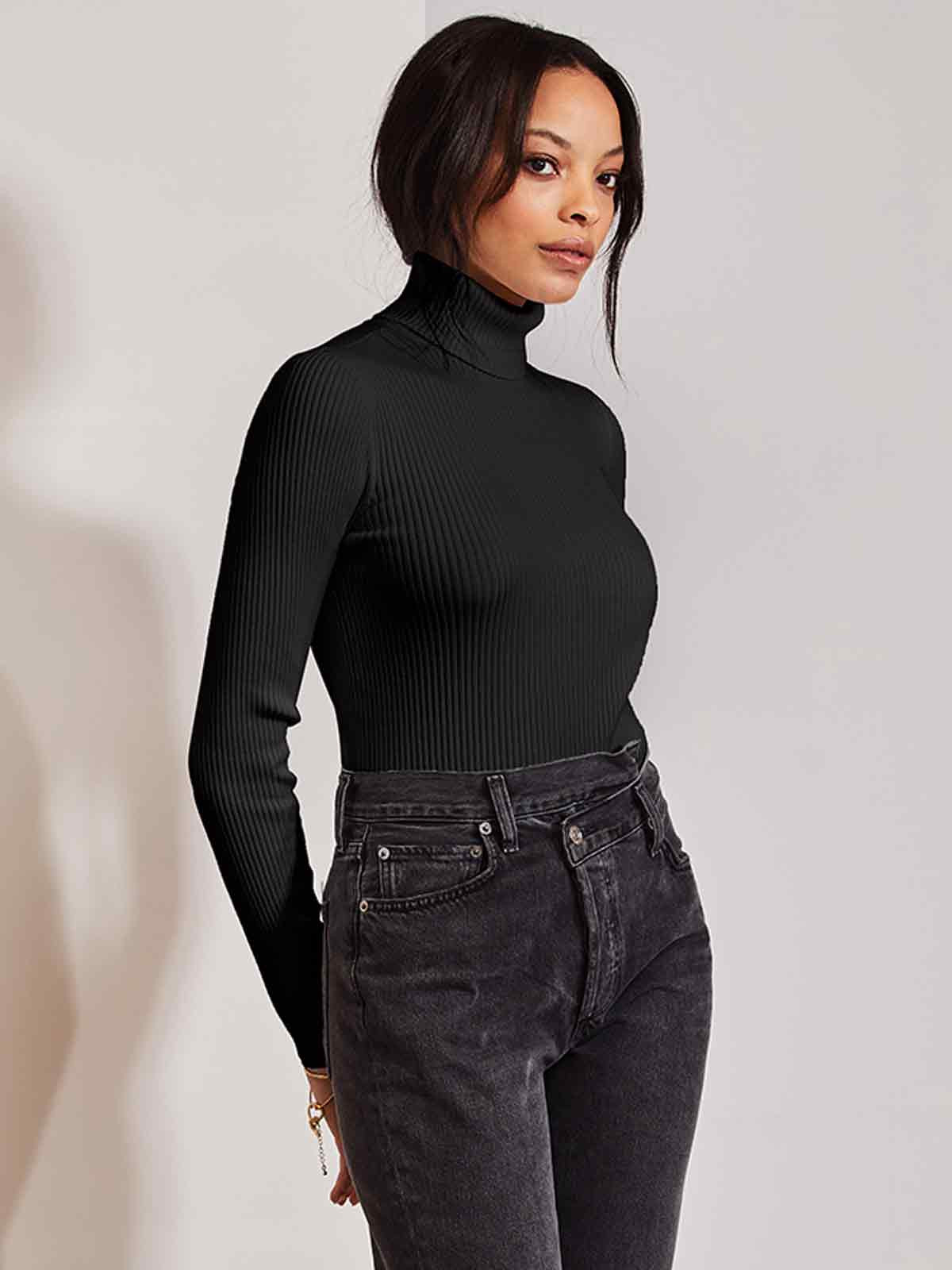 The Chloe: Ribbed Knit Turtleneck | 525 America
