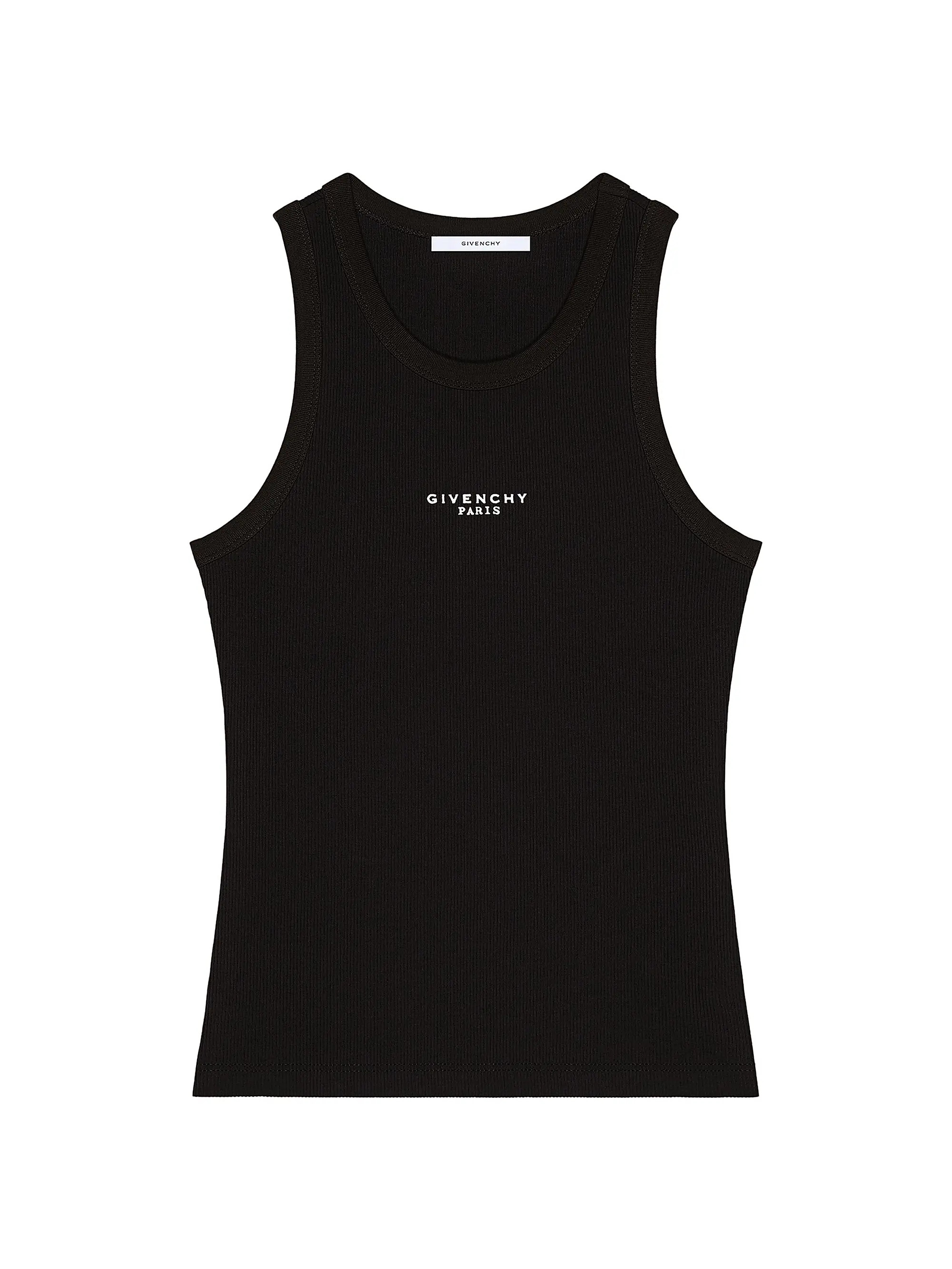 Givenchy Slim Fit Tank Top in Cotton with Paris Print | Saks Fifth Avenue | Saks Fifth Avenue