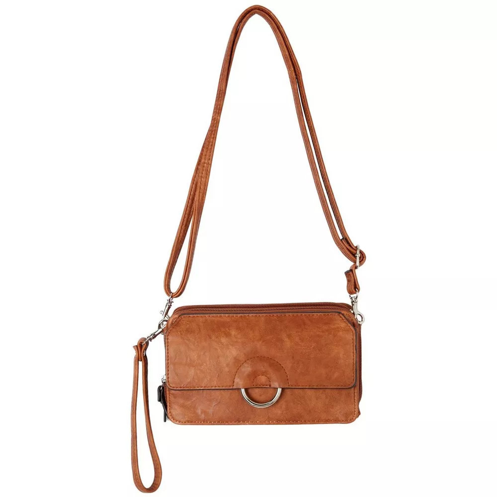 Solid Zip Around Organizer Wristlet Crossbody | Bealls