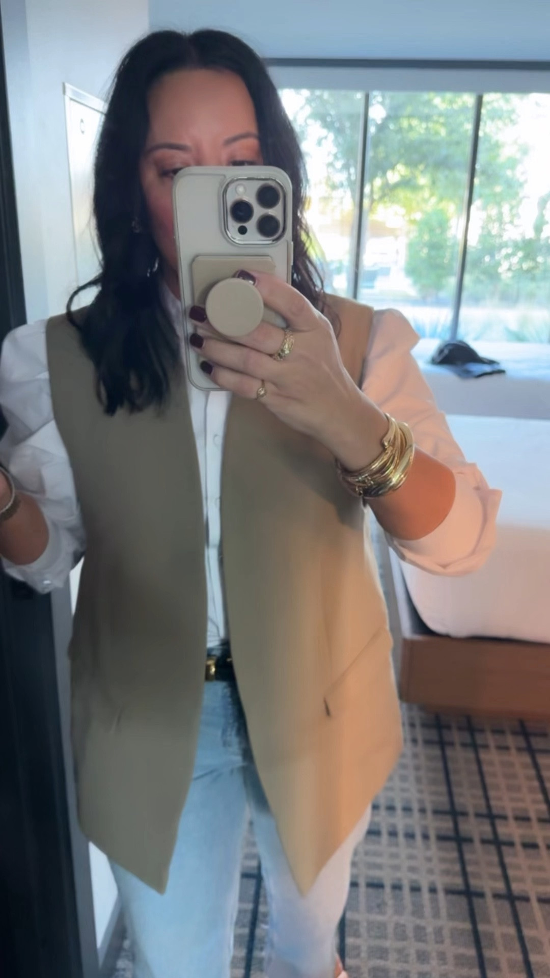 I love this outfit and received multiple compliments! Top size large, vest size large, pants size 10, shoes size 9.5 (I’m a 9.5/10 and did the 9.5). 

#LTKOver40 #LTKMidsize #LTKSaleAlert