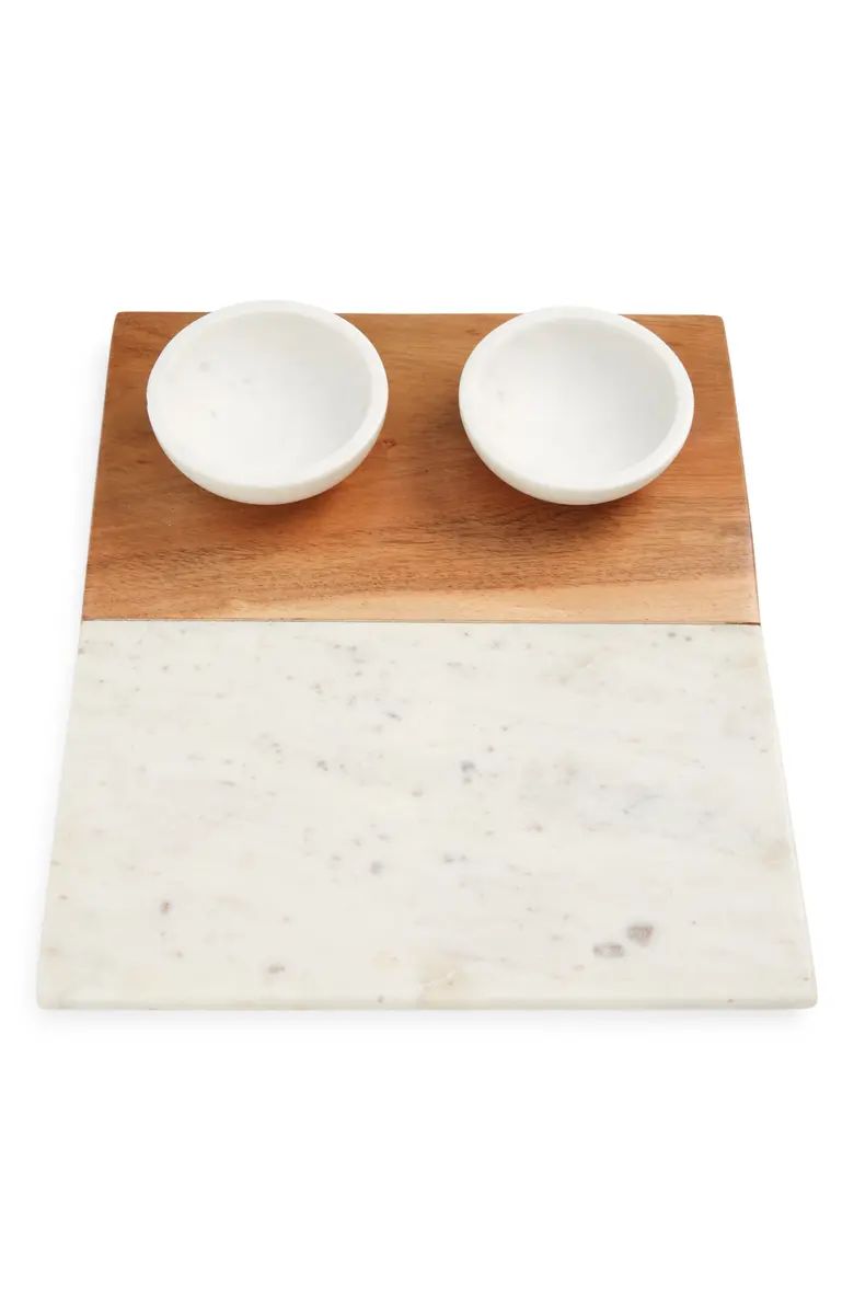 Nordstrom Marble & Acacia Wood Board & Serving Bowl Set | Nordstrom | Nordstrom