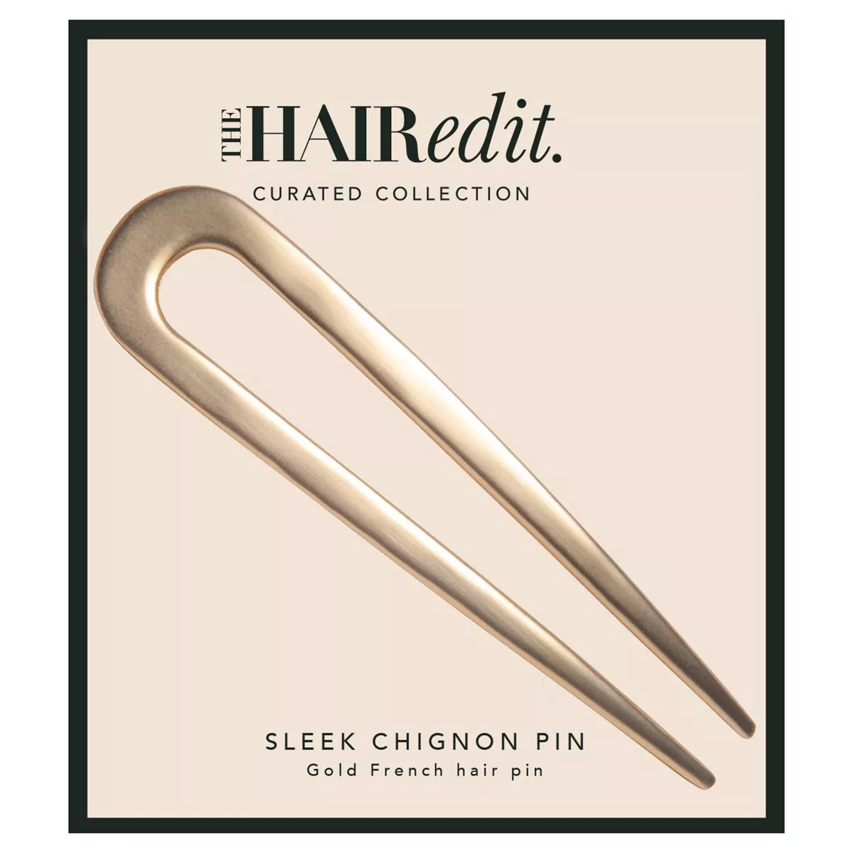 The Hair Edit Sleek Chignon French Hair Pin - Gold | Target