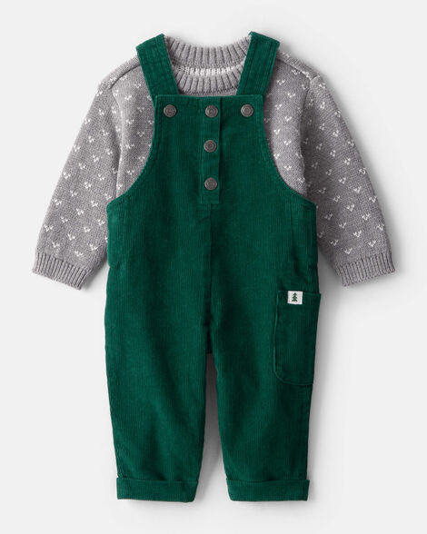 Baby Boy 2-Piece Sweater & Overall Set - Green | Carter's Inc