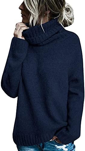FISACE Womens Oversized Turtleneck Pullover Sweater Cable Knit Long Sleeve Sweater Tops | Amazon (US)