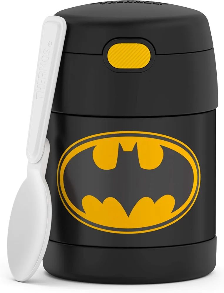 THERMOS FUNTAINER 10 Ounce Stainless Steel Vacuum Insulated Kids Food Jar with Spoon, Batman | Amazon (US)