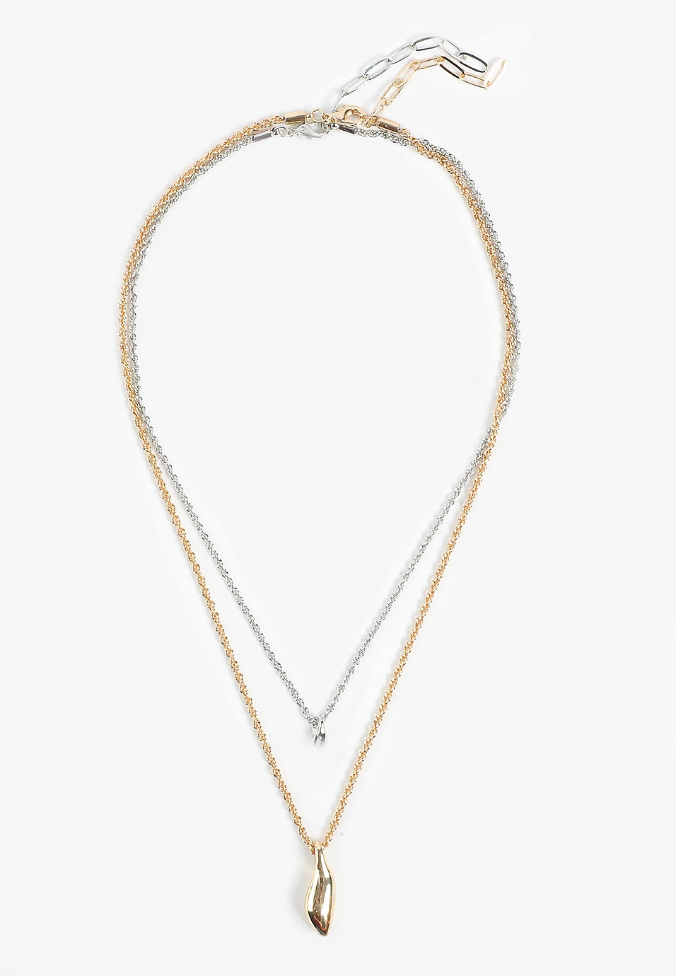 Gold And Silver Layered Pendant Necklace Set | Maurices