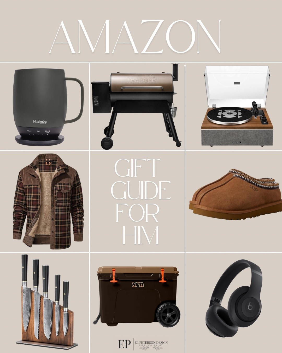 Amazon gift guide for him
Headset
Yeti ice chest
Flannel shirt
Knife set
Vinyl recorder
BBQ grill
Coffee warmer
Slippers 

#LTKFindsUnder100 #LTKGiftGuide #LTKFindsUnder50