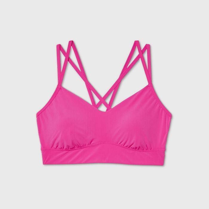 Women's Low Support Strappy Long Line Bra - All in Motion™ | Target