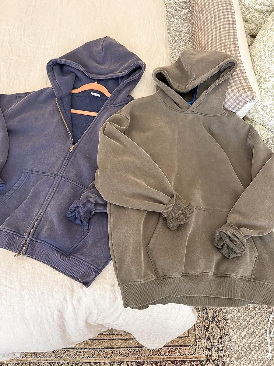 Warm and oversized hoodies! I’m 5’4, 120 wearing a size Large! They’re so good that even Parker borrows them all the time from me 🤣🤣

#LTKFindsUnder50