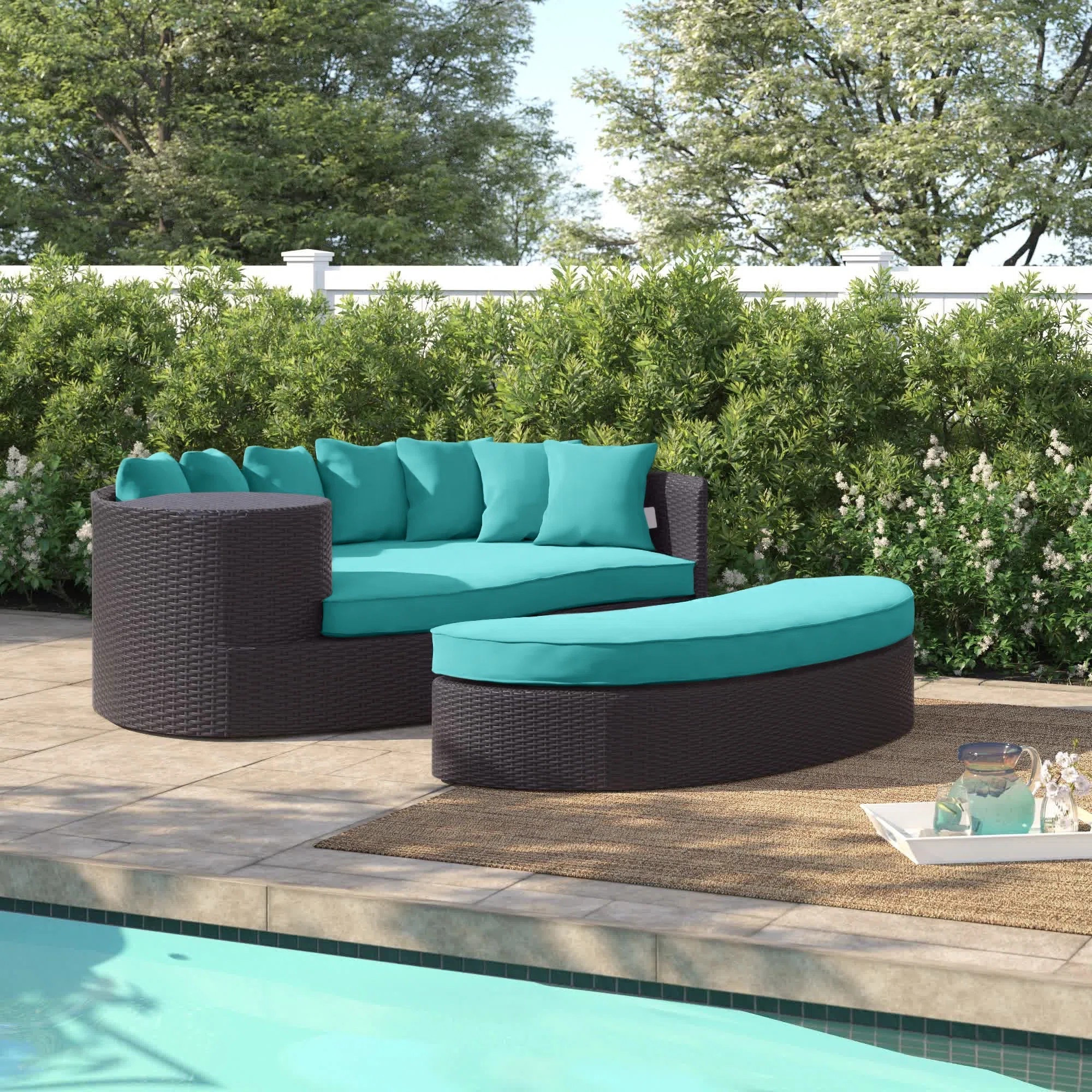 Create a resort-inspired outdoor space with the Convene 79” wide wicker patio daybed. Spacious, comfortable, and complete with cushions. This daybed is perfect for lounging, entertaining, or sunny afternoons. ON SALE and under $1,200.

#LTKSeasonal #LTKSaleAlert #LTKHome
