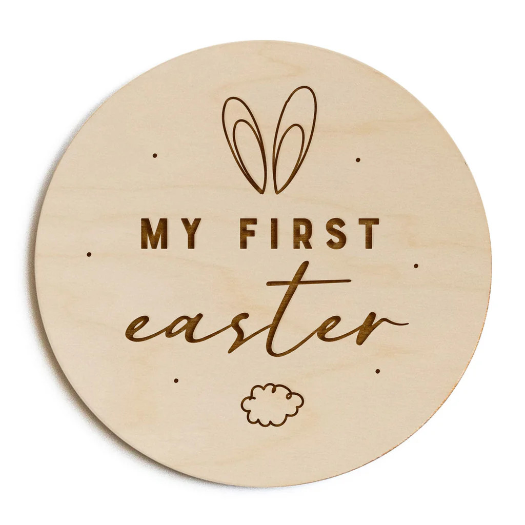 My First Easter Baby Wooden Milestone Card | The Cotton & Canvas Company