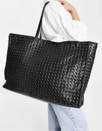 Topshop Tia Oversize Weave Faux Leather Tote | Nordstrom | Nordstrom